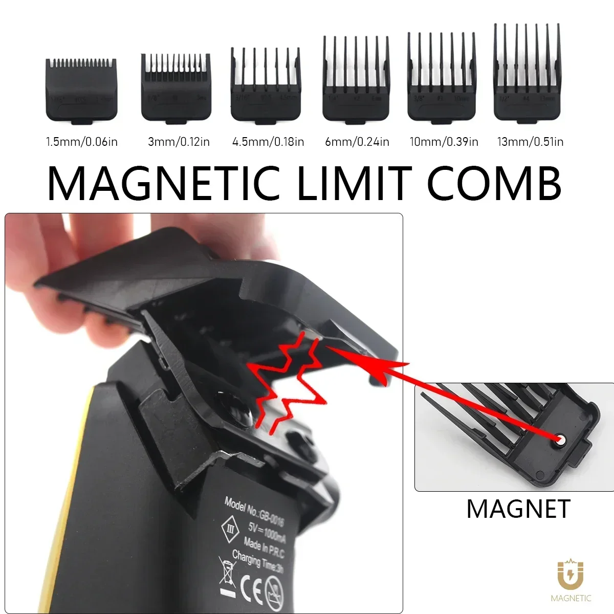 المقص المهنية للرجال 9900 دورة في الدقيقة محرك مغناطيسي الشعر LCD آلة قطع USB قاعدة شاحن DLC آلة تشذيب الشفرة GOBO