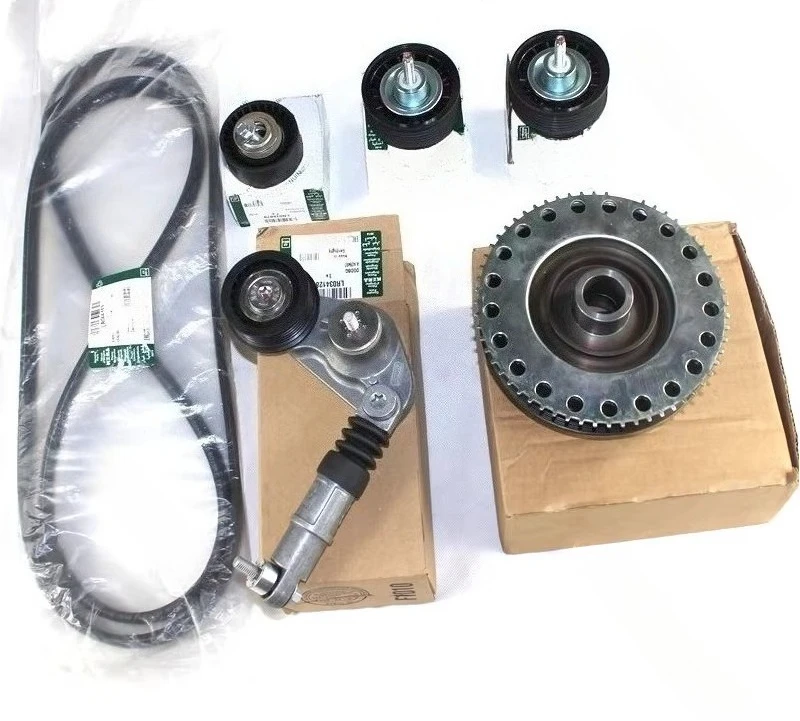 

Crankshaft Pulley Alternator Belt Belts Tensioner Idler Pulleys For Land Rover Freelander 2 Range Rover Evoque For Jaguar XJL XF
