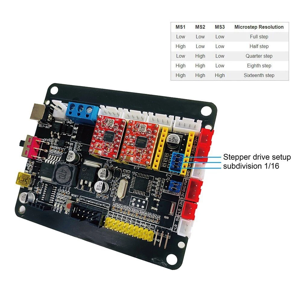 For GRBL 3 Controller Board With A4988 Driver For CNC Router Engraving Machine Cutting For Arduino For Nano Motion Control Syste