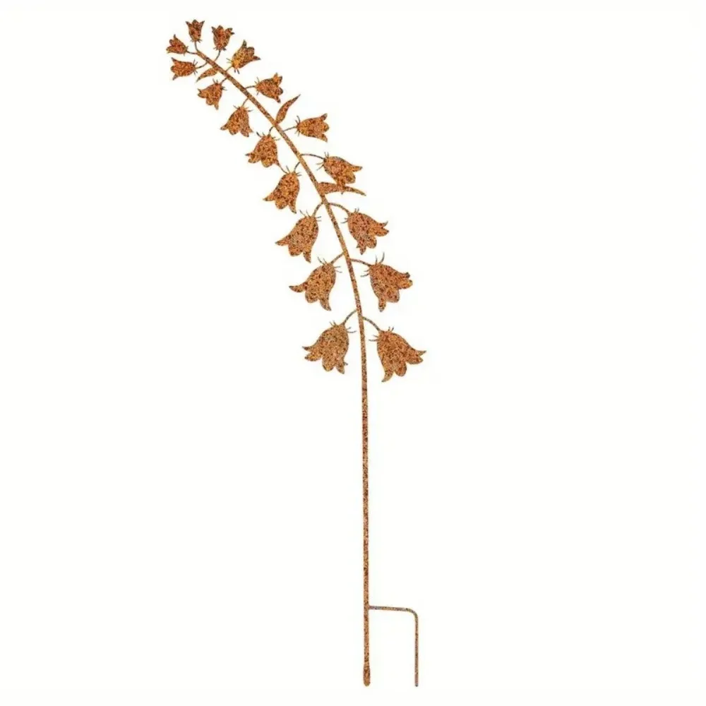 

Landscape Decoration Metal Decorative Rusty Stake Antique Design Art Ground Stake Plant Shaped Floor Plugs Bonsai