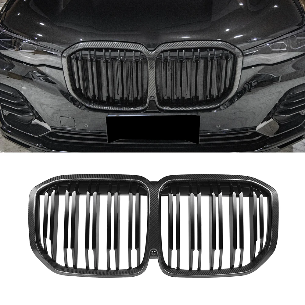 

High-Quality Dry Carbon Modification Parts For X7 G07 Dual Slats Prepreg Carbon Fiber Front Grill