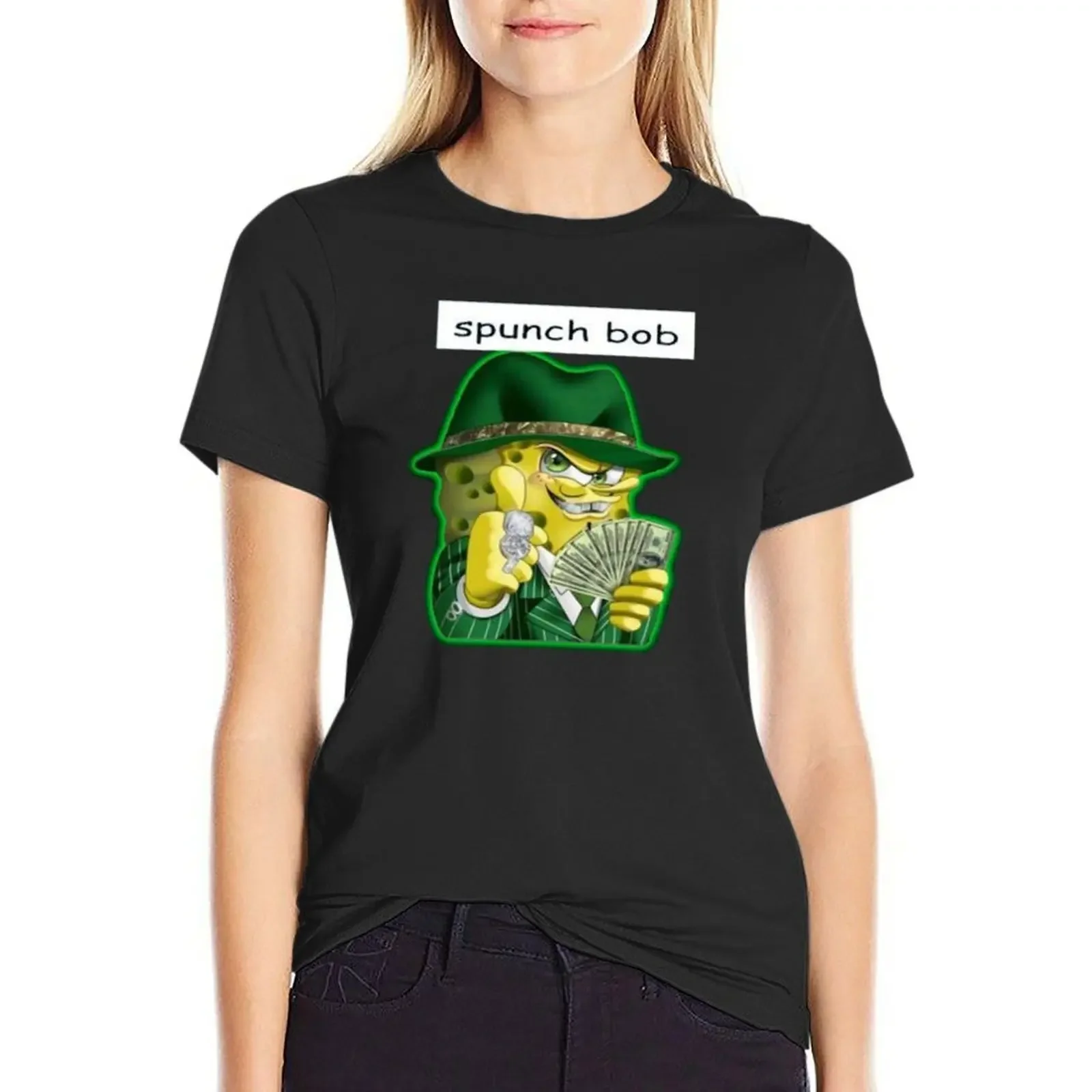 

Spunch Bob Funny T-Shirt anime kawaii clothes cute clothes Womens clothing