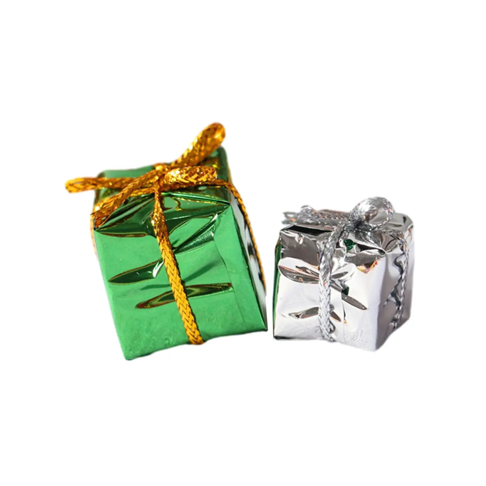 2Pcs Dollhouse Christmas Tree Boxes 1:12 for Micro Landscape Dollhouse