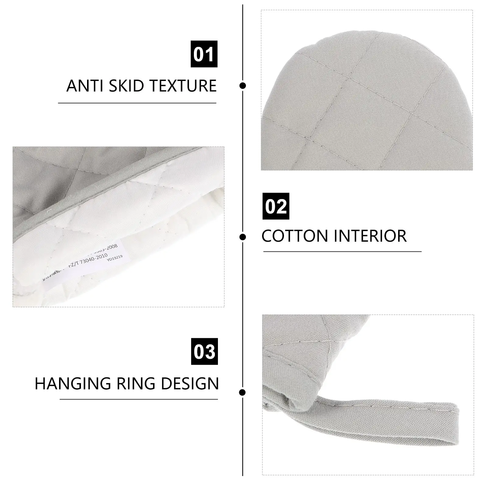 

Insulation Gloves Oven Microwave Cooking Mitts High Temperature Resistance Pot Holder Polyester Heat Resistant Baking