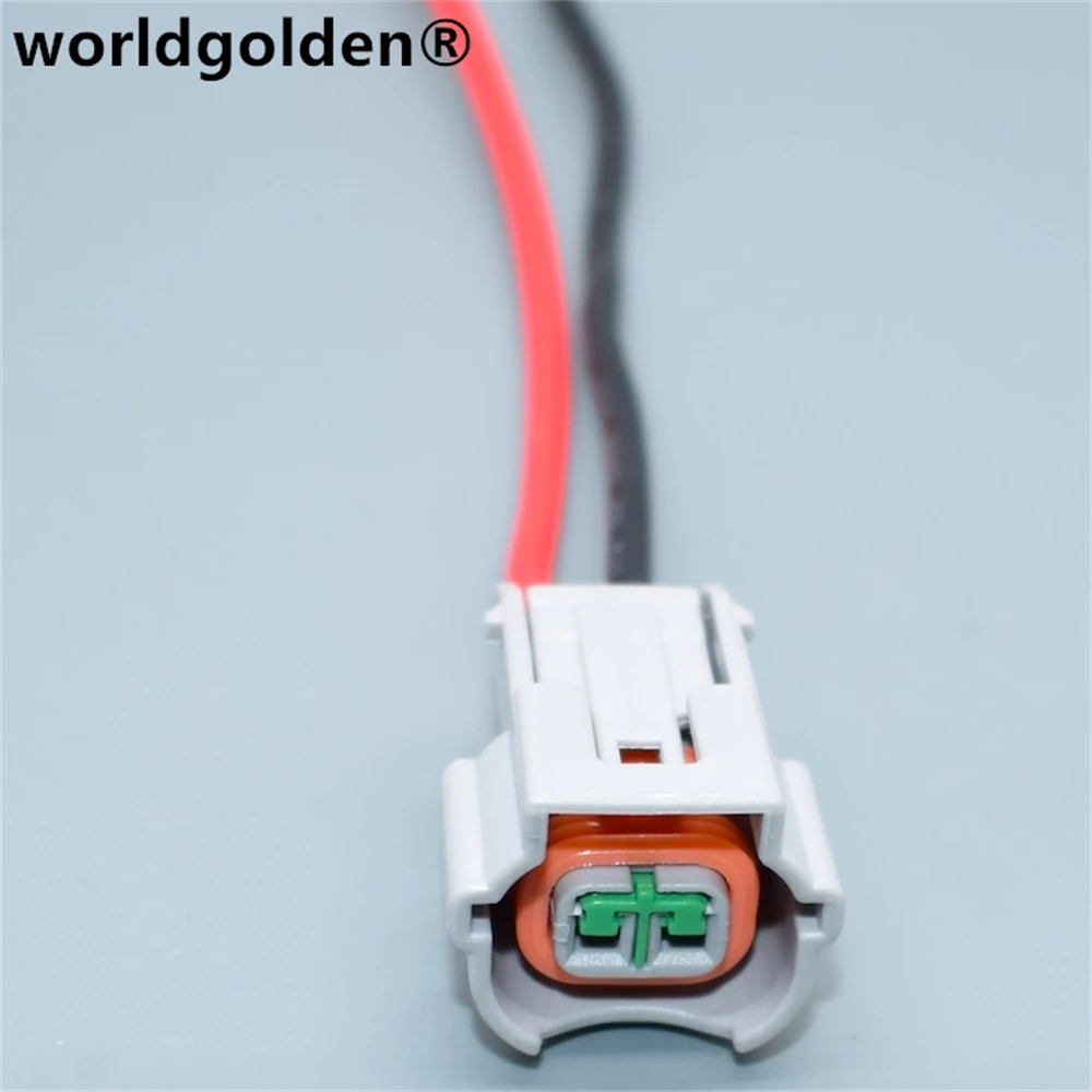 

worldgolden 2Pin Auto Connector K2 K3 K5 Nozzle Plug speaker plug whistle speaker connector PU465-02127 For Hyundai Kia