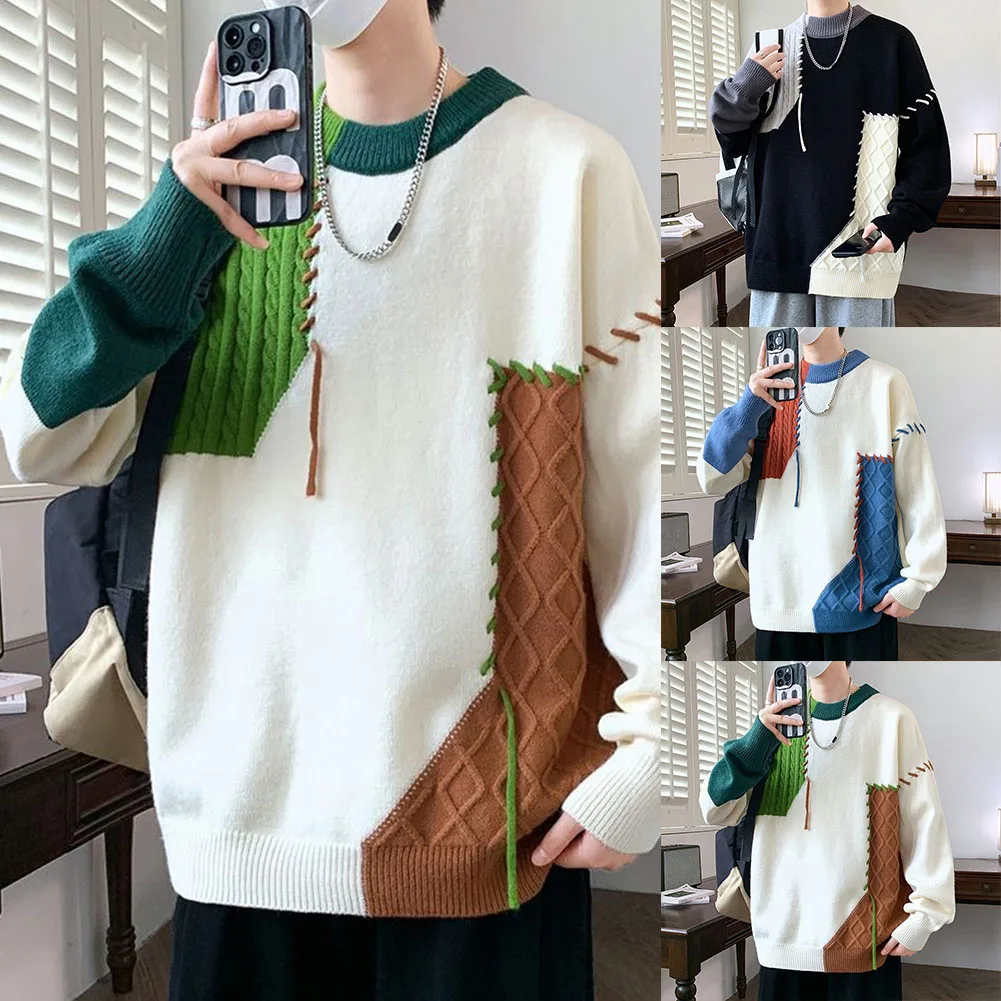 Men's Anti-Pilling Turtleneck Sweater Elastic Long Sleeve Pullover Covered Cut High Quality Solid Thermal Hombre Knitted Sweater