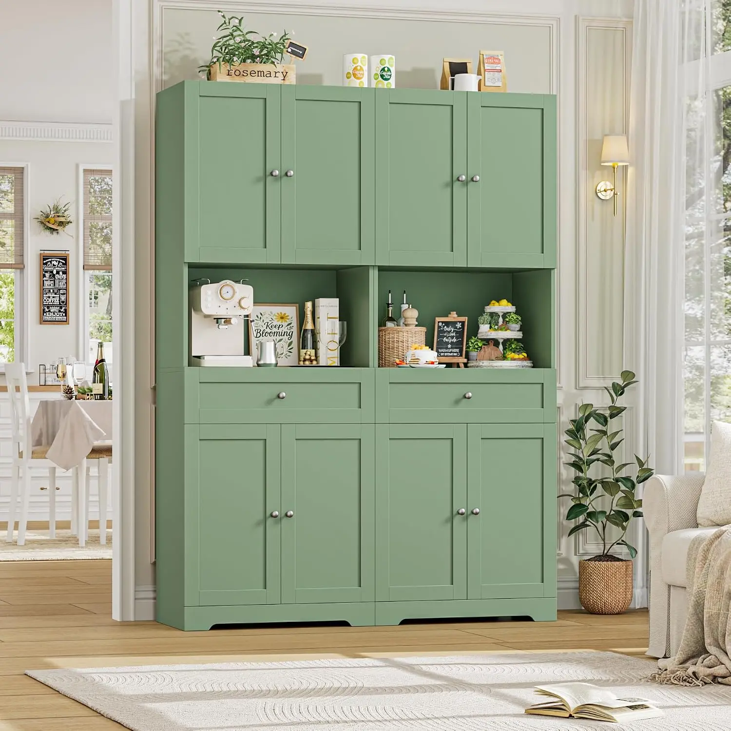 Tall Bathroom Storage Cabinet with Drawer, Modern Linen Tower, Customized