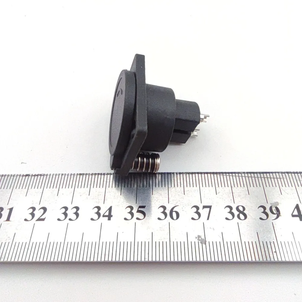 Conector hembra XLR de 3 pines, montaje en Panel, chasis, puerto de carga de batería de bicicleta, accesorios de batería