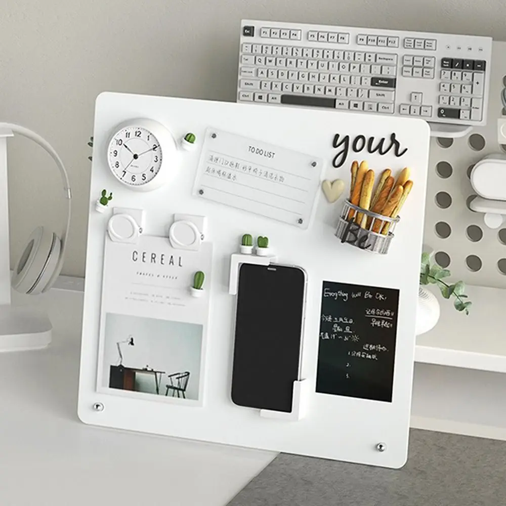 Multifunctional Metal Plate Magnetic Sticker Board Magnetic Clip Movable Note Board Message Reminder Board Office