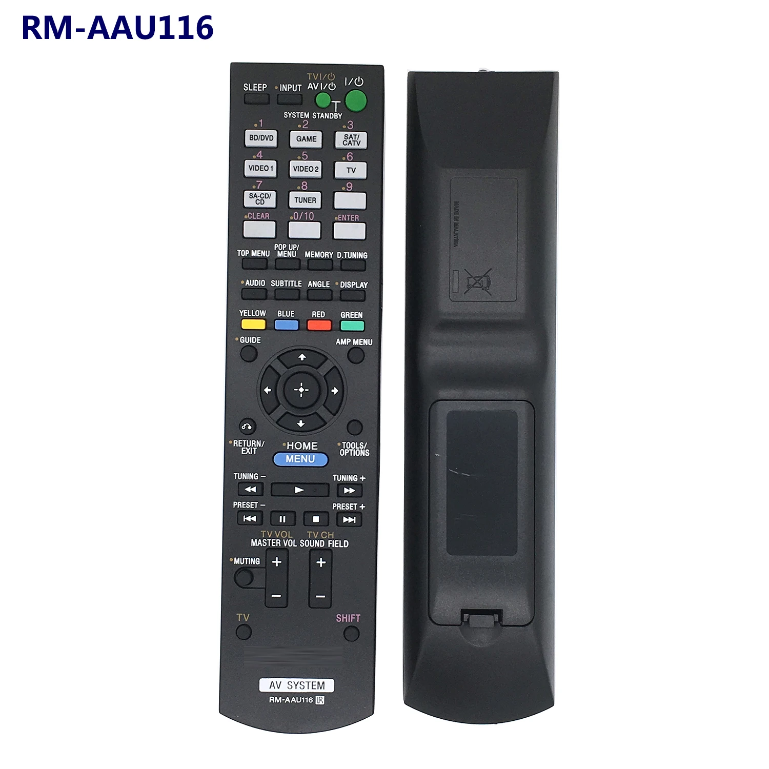 RM-AAU116 zamiennik zdalnego sterowania dla Sony systemu AV RM-AAU190 RM-AAU113 STR-DN850 STR-DH520 RM-AAU117 SS-SRP3500 SS-MSP3500