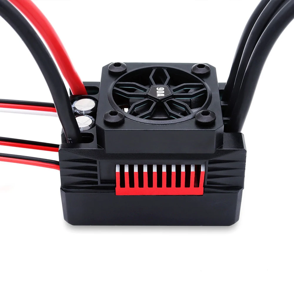Rocket V2 Supersonic 90A ESC Waterproof Brushless Sensored Controller with 7.4V/8.4V 6A BEC for 3650 Motor 1:10 RC Car Parts