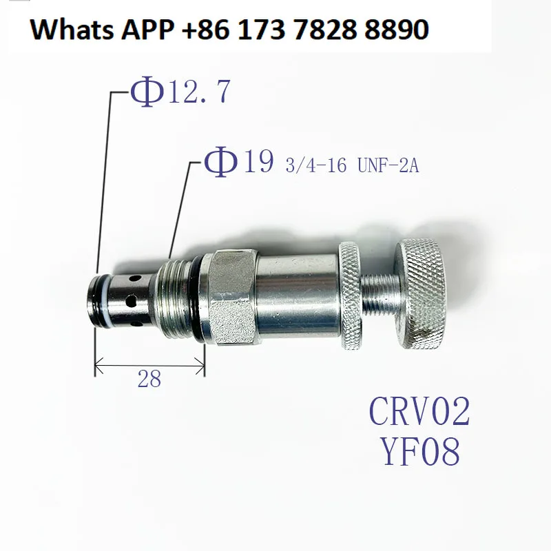 Threaded cartridge direct-acting relief valve YF08/CRV02/RV08 pressure regulator safety valve