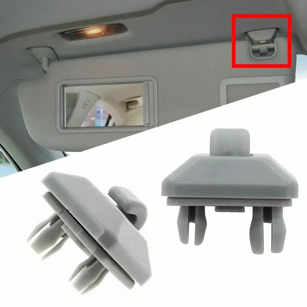 2pcs 8U0857562 8E0857562 Plastic Gray Sun Visor Clip Hook Holder for Audi A1 A3 A4 A5 Q3 Q5 2013 2014 2015