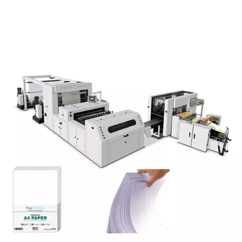 YG Automatic A4 Paper Cutting Machine and Packing Machine A3 A4 A5 Size Paper Roll To Sheet Cutting Machine with Economic Price