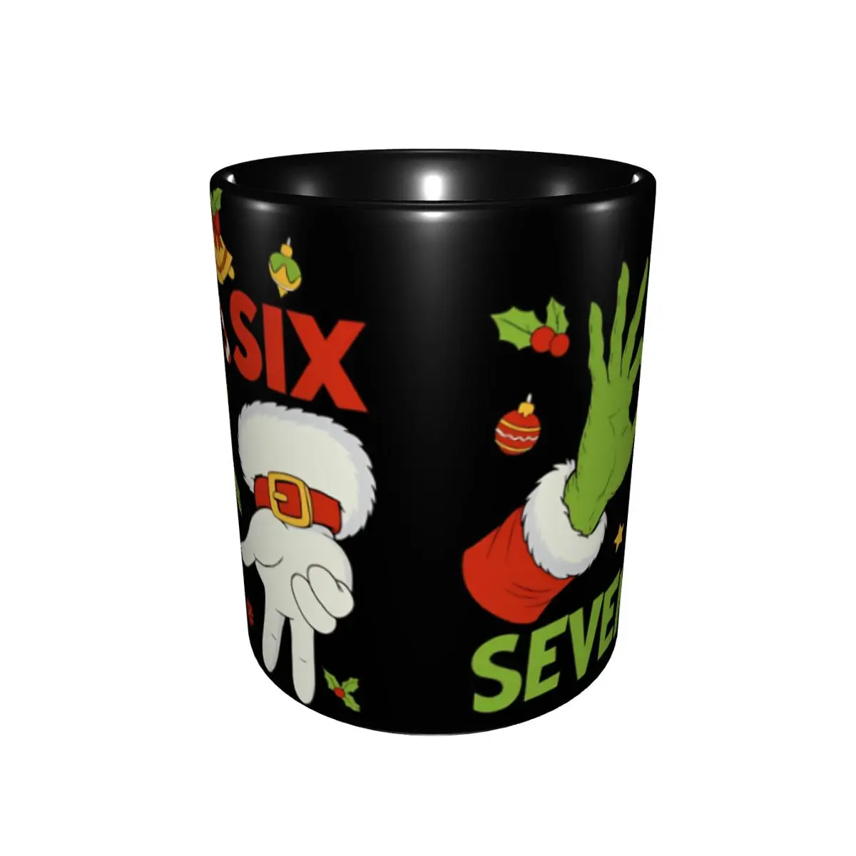 Unique Design Santa 67 Christmas 6 7 Meme Gen Alpha Meme Six Seve Merch Mugs Funny Coffee Cup