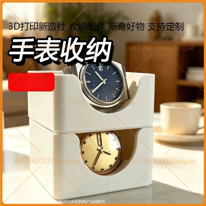 For Stackable Modular Watch Drawer Tray, Round Watch Organizer for Closet Dresser Men Women Collection