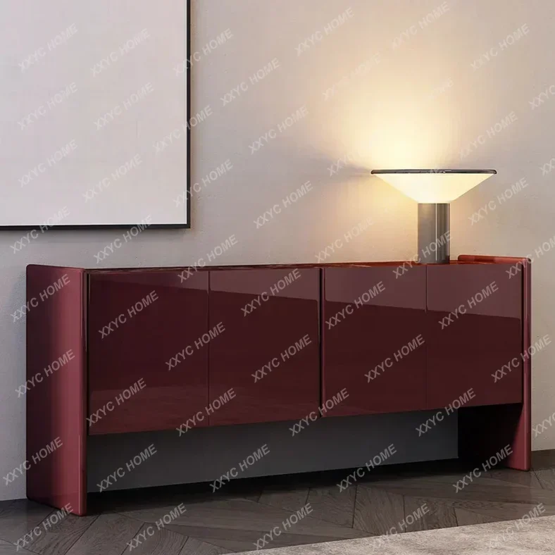 A Italian porch cabinet, side , modern simple and minimalist paint, side , locker, high TV, locker