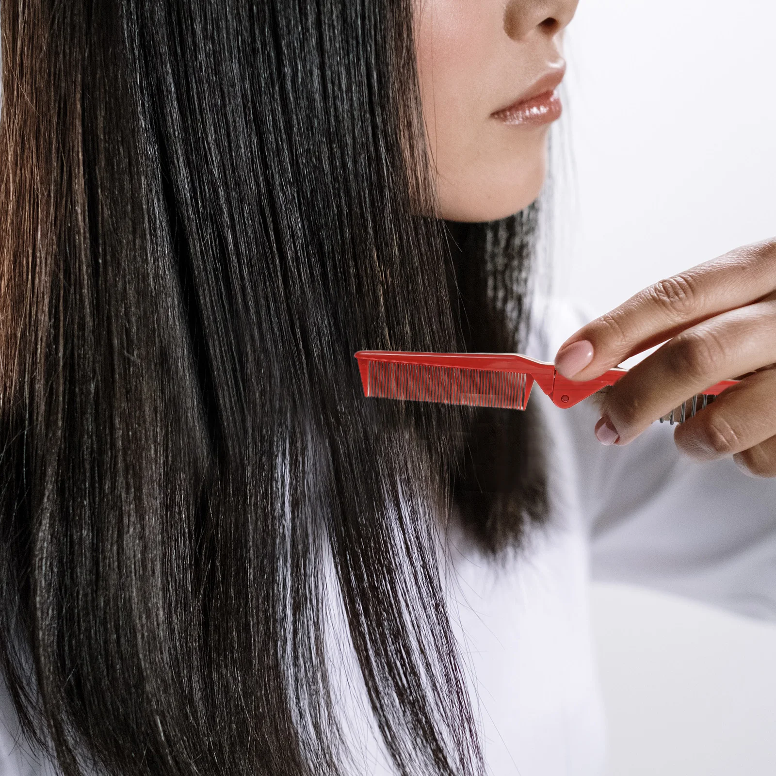 

Travel Folding Hair Brush Portable Comb Foldable Parting Combs ing Plastic