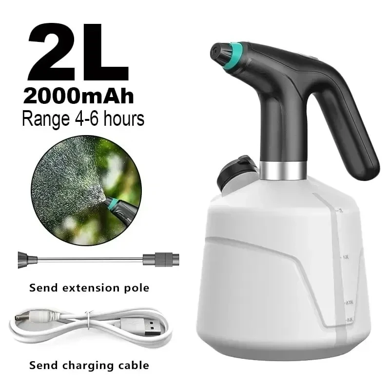 2L Agricultural Electric Spray Household Automatic Water Spray Disinfection Spray Garden Irrigation Tools Electric Watering Can