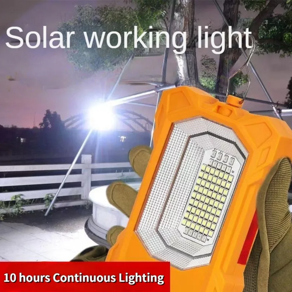 Solar Outdoor Folding Light Portable 3 Mode Rechargeable LED Bulb Search Lights Camping Torch Emergency Lamp for Power Outages