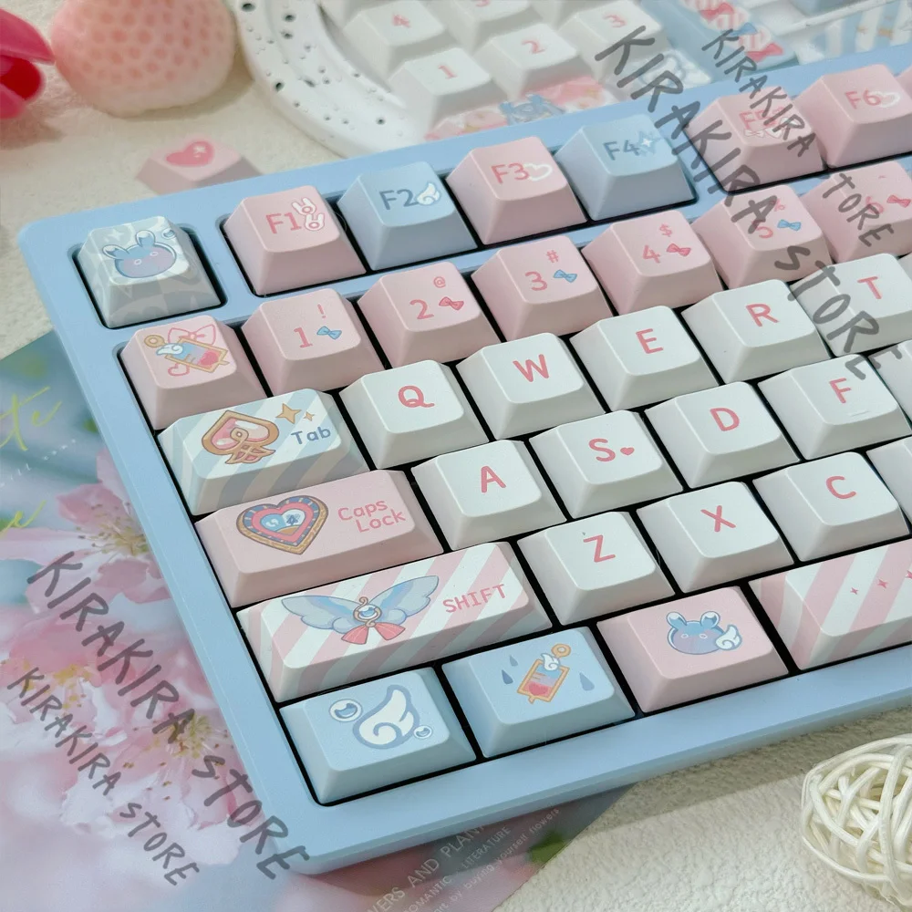 Genshin Impact Sigewinne تأثيري لعبة موضوع كيكابس أنيمي 147 قطعة الراتنج الفن الميكانيكية لوحة المفاتيح مفتاح غطاء الكمبيوتر الحلي