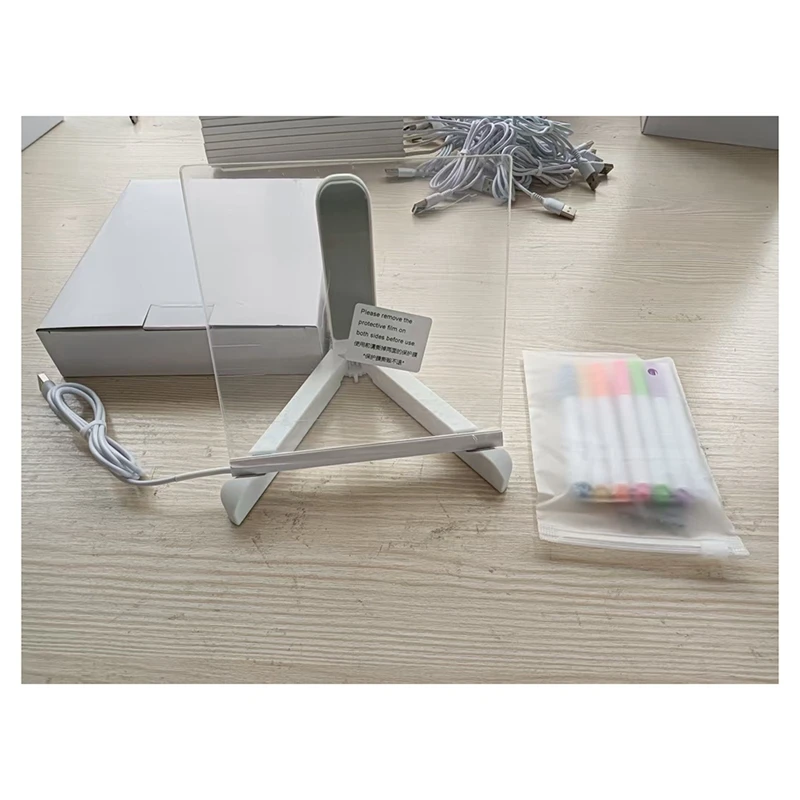 A7QHO-Erasable LED Fluorescent Board Glowing Advertising Sign For Stall Display And Office Use Blackboard Backlight Displays