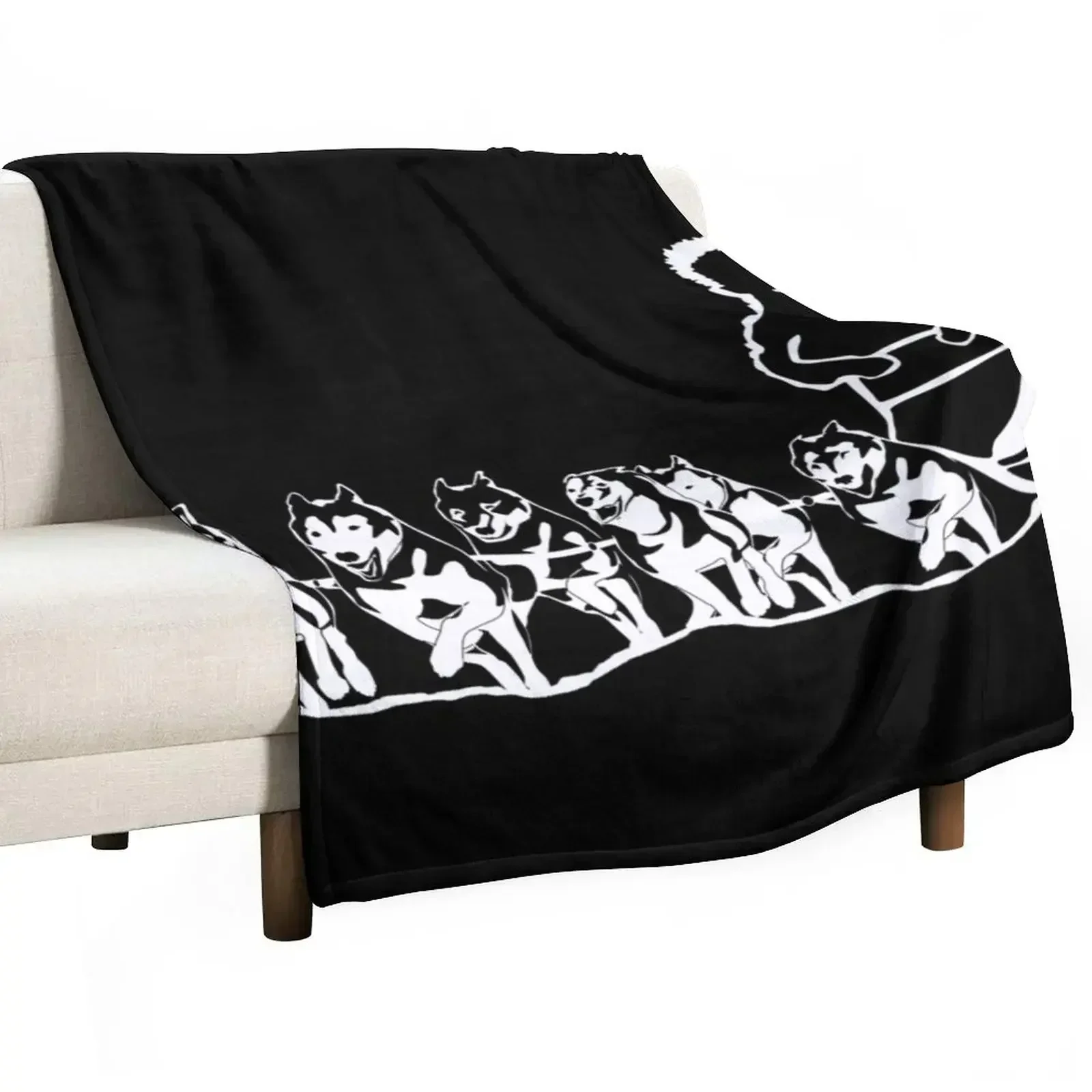 Musher sled dogs Throw Blanket Sofas Hairy Blankets