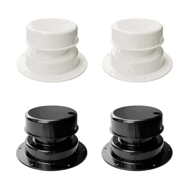 RV Plumbing Vent Caps Kit 2Pcs Trailer Campers Vent Cap Roof Sewer Vent Cover Caps For 1 To 2 3/8 Inch Pipe