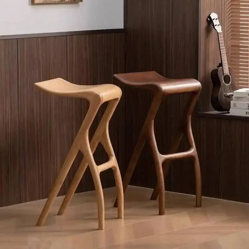 

Restaurant Stools Solid Cashier Wood Front Bar Stool Stool Family Desk Coffee Bar Stool Bar Island Table and Chairs