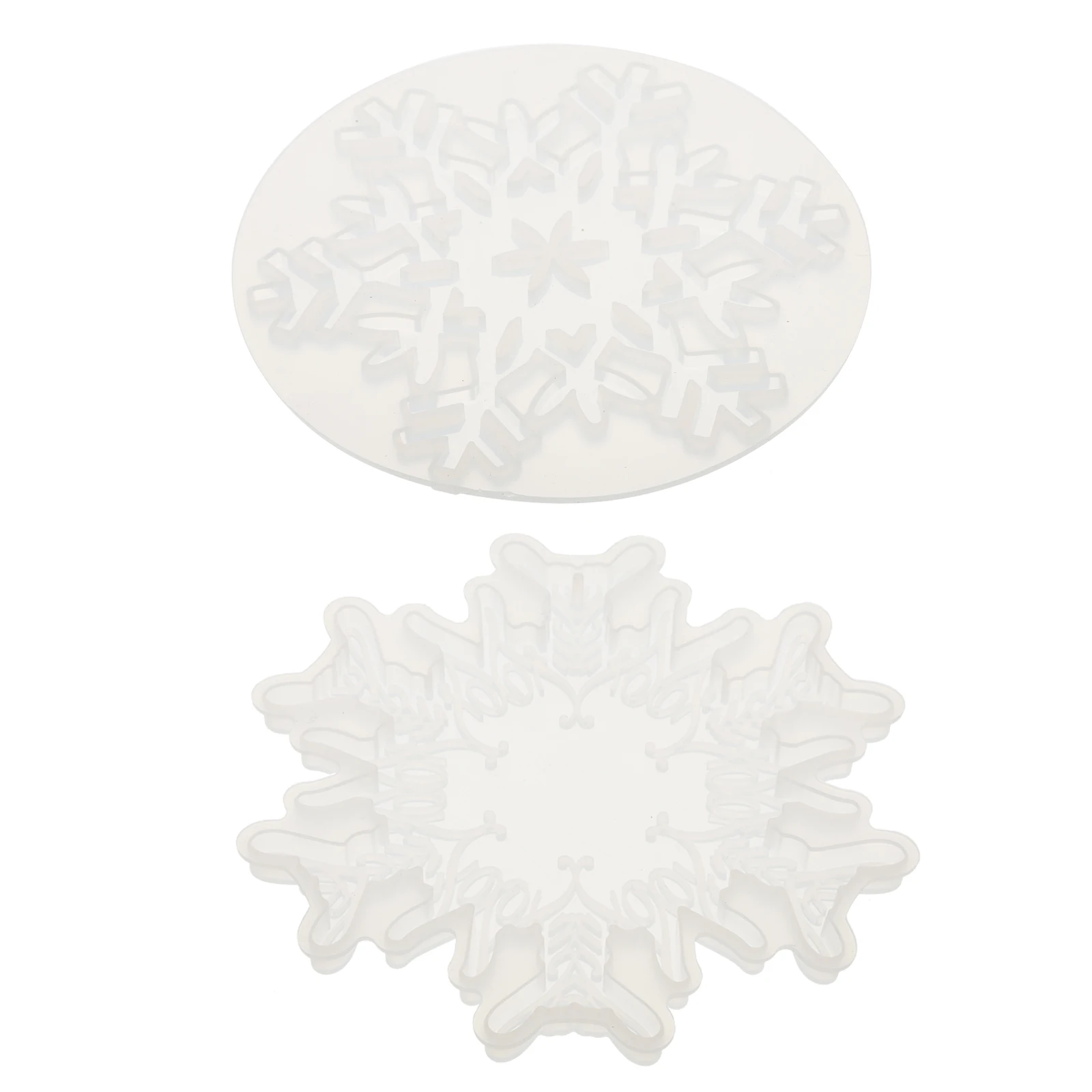 

2pcs Snowflake Coaster Silicone Cup Mat Mold For Diy Handmade Craft Gift Christmas Party Cup Pad Making Mold Jewelry Accessory