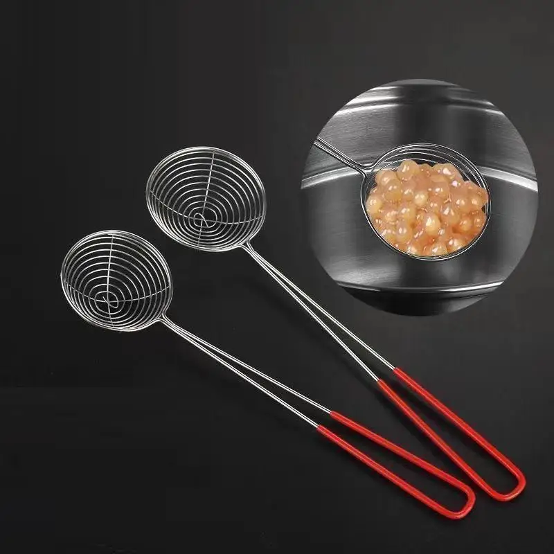 

Tapioca Pearl Scooper Pearl Strainer Boba Strainer Stainless Steel Milktea Supplies Steel Kitchen Hanging Utensil