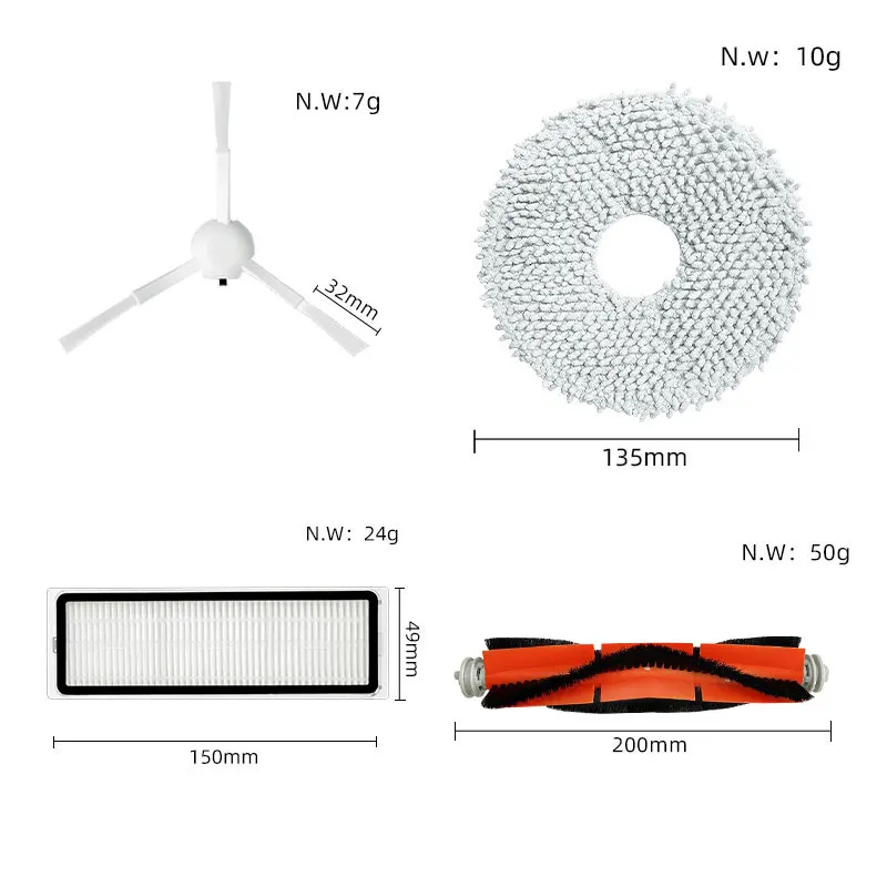 For Xiaomi Dreame Bot L10 L10s Ultra Robot Vacuum Cleaner Spare Parts Accessories Main Side Brush Hepa Filter Mop Dust Bag