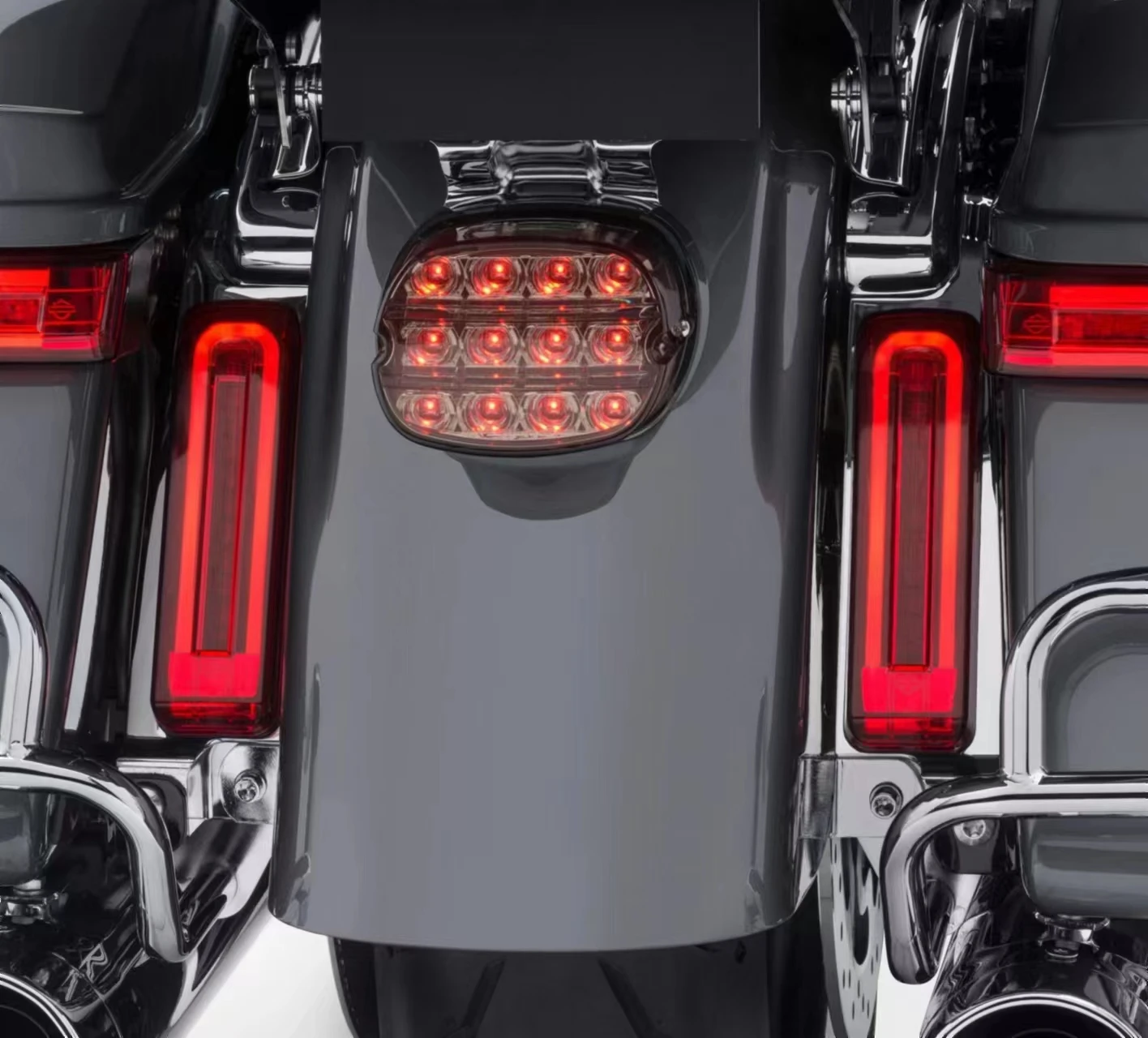 Motorcycle saddlebag filler tail light turn signal for  HD Touring 2014-2023