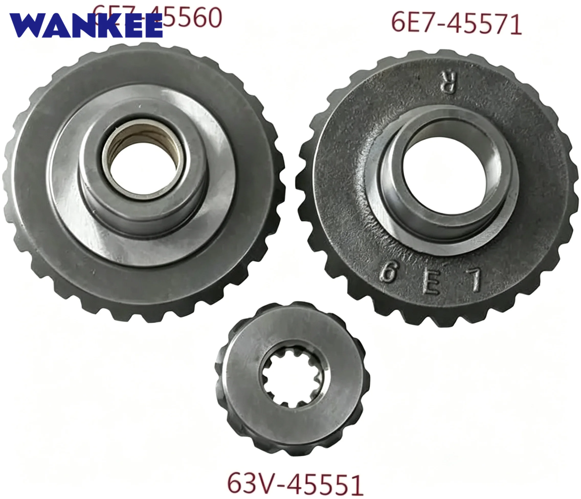 Gear Kit 6E7-45560 63V-45551 6E7-45571 for Yamaha 9.9HP 15HP Outboard 10T Pinion Parsun Hidea
