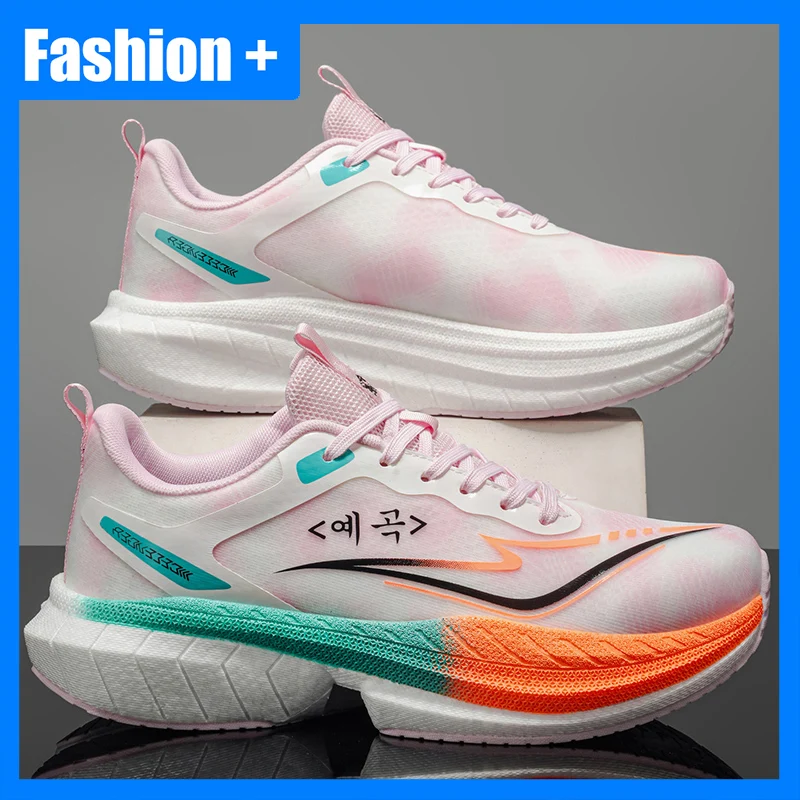 

Unisex Sports Shoes Fashionable Breathable Comfortable Mesh Outdoor Running Non Slip Lightweight Thick Soled Training Shoes