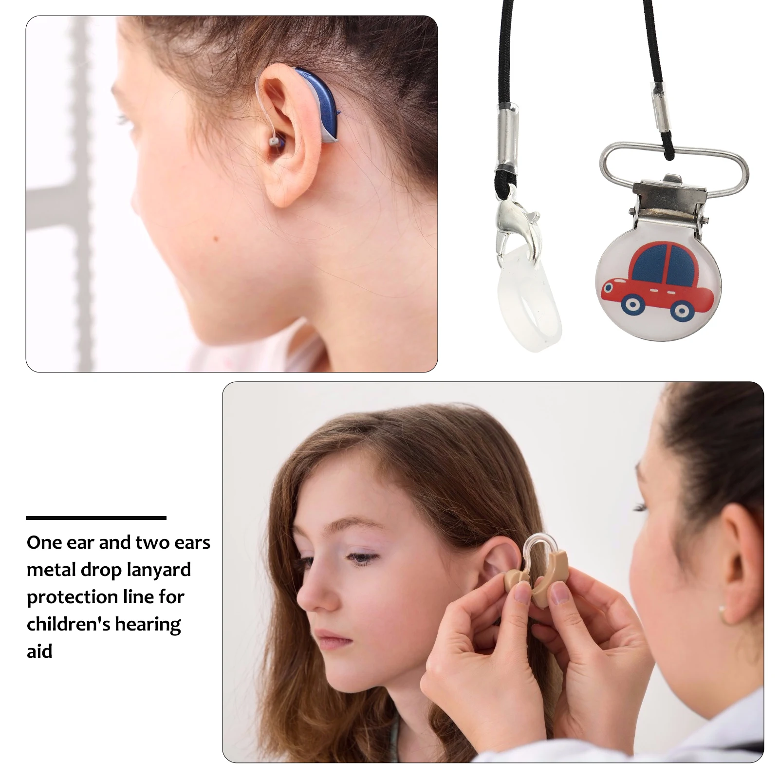 

Hearing Aid Anti Lost Rope Kids Cord Cartoon Clip Lightweight Portable Extra Attachments Sweat Massage