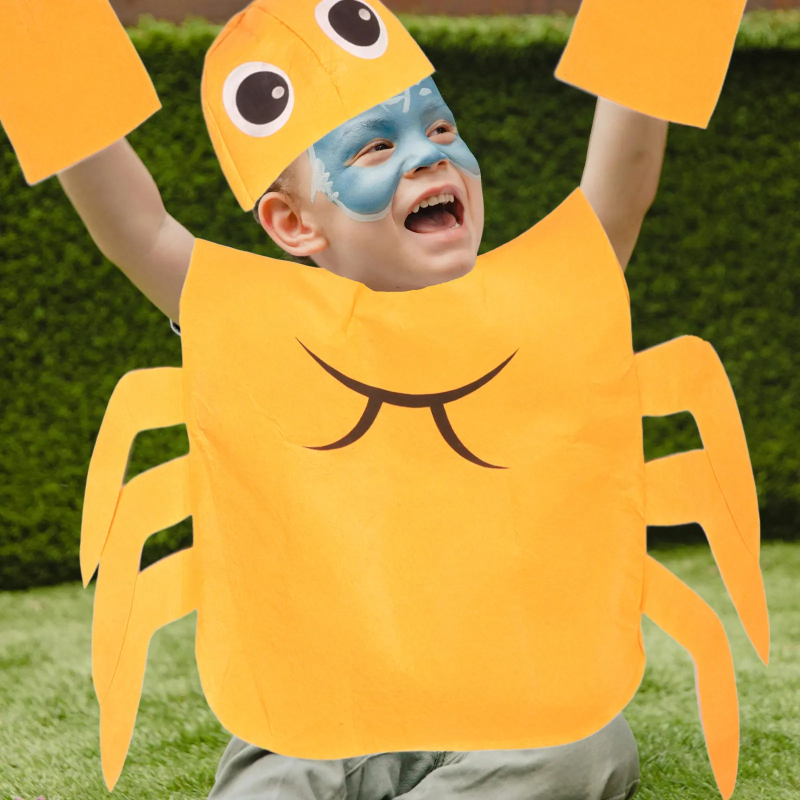 Toddler Crab Costume Kids Dance Costume Funny Cute Marine Animal Performance Outfit for Birthday Parties Dress Up Fun
