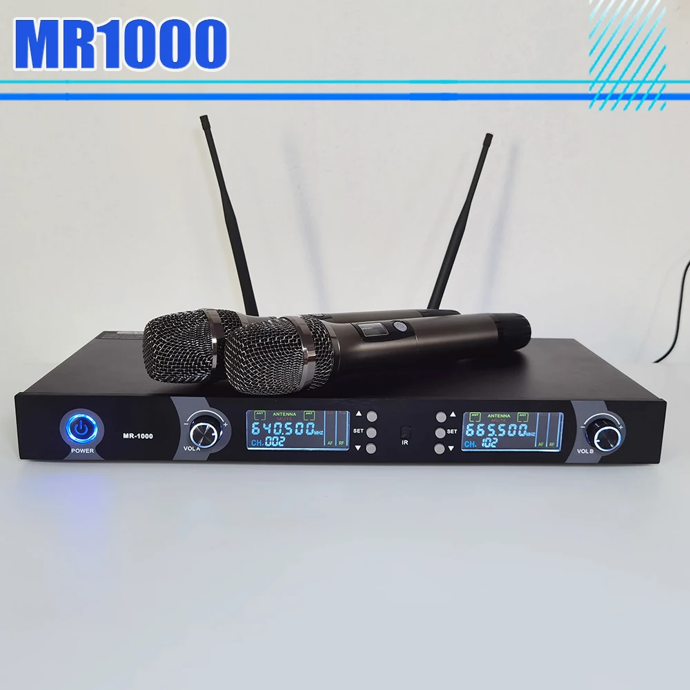 MR1000 Professional KTV Wireless Microphone With One To Two Anti Whistling Feature