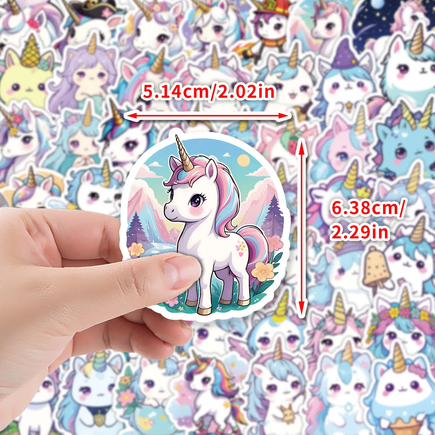 10/30/50PCS Cartoon Cute Unicorn Sticker Creative Graffiti Waterproof Decal Kids Toy DIY Luggage Guitar Scrapbook Laptop Sticker