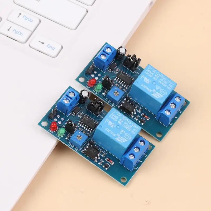 Adjustable Time Delay Relay Module 5V/12V DC Turn On /Delay Turn Off Relay Switch Module With Timer Relays Board