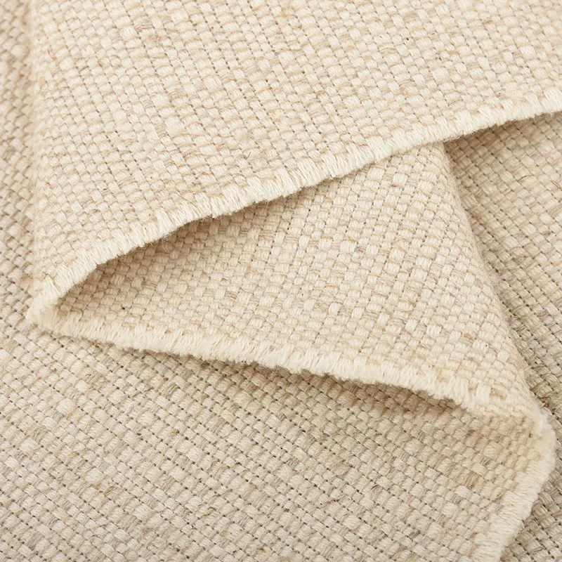 

155x90cm Cotton Linen Small Plaid Woven Jacquard Fabric Thickening Handmade DIY Pillows Home Textile Tablecloth Sewing Fabric