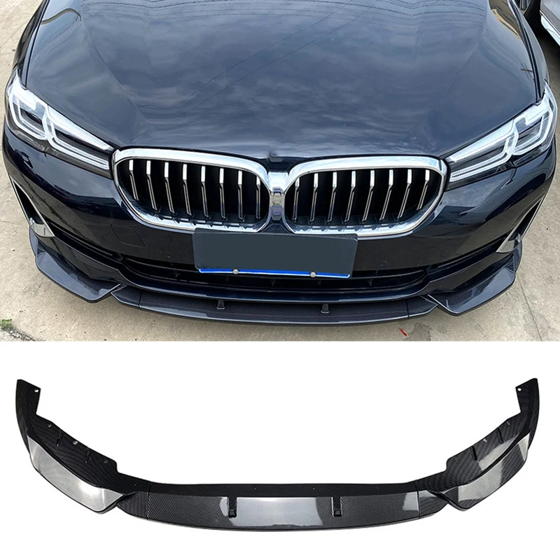 3PCS Front Bumper Lip Splitter Kit Diffuser Spoiler For -BMW 5 Series G30 G31 Late Stage 2021 2022 520I 525I 530I