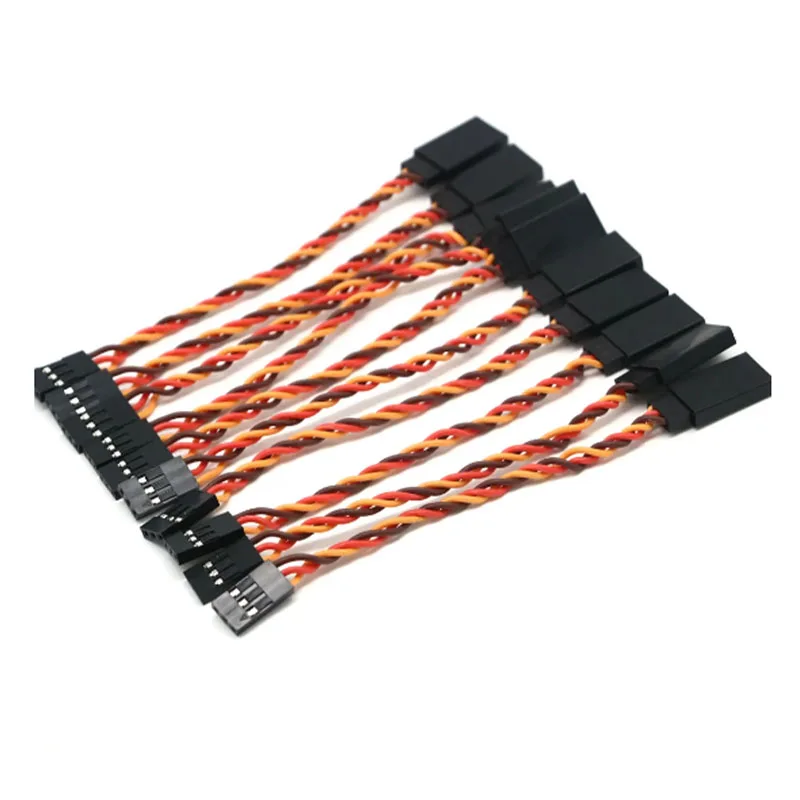 10pcs 10cm/15cm/20cm/30cm/50cm/100cm RC Servo Extension Cord Cable Wire Lead JR For RC Helicopter Ariplane Fixed-Wing Drone