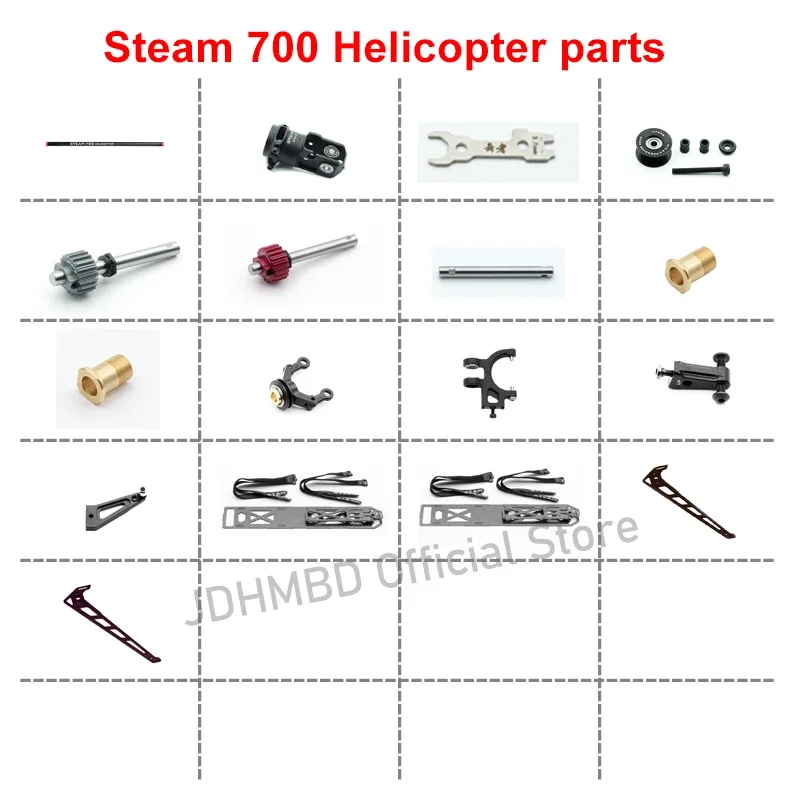 STEAM 700 parts Tail Belt Feathering Shaft Tail Boom Battery Panel Kit   For 700 RC Helicopter