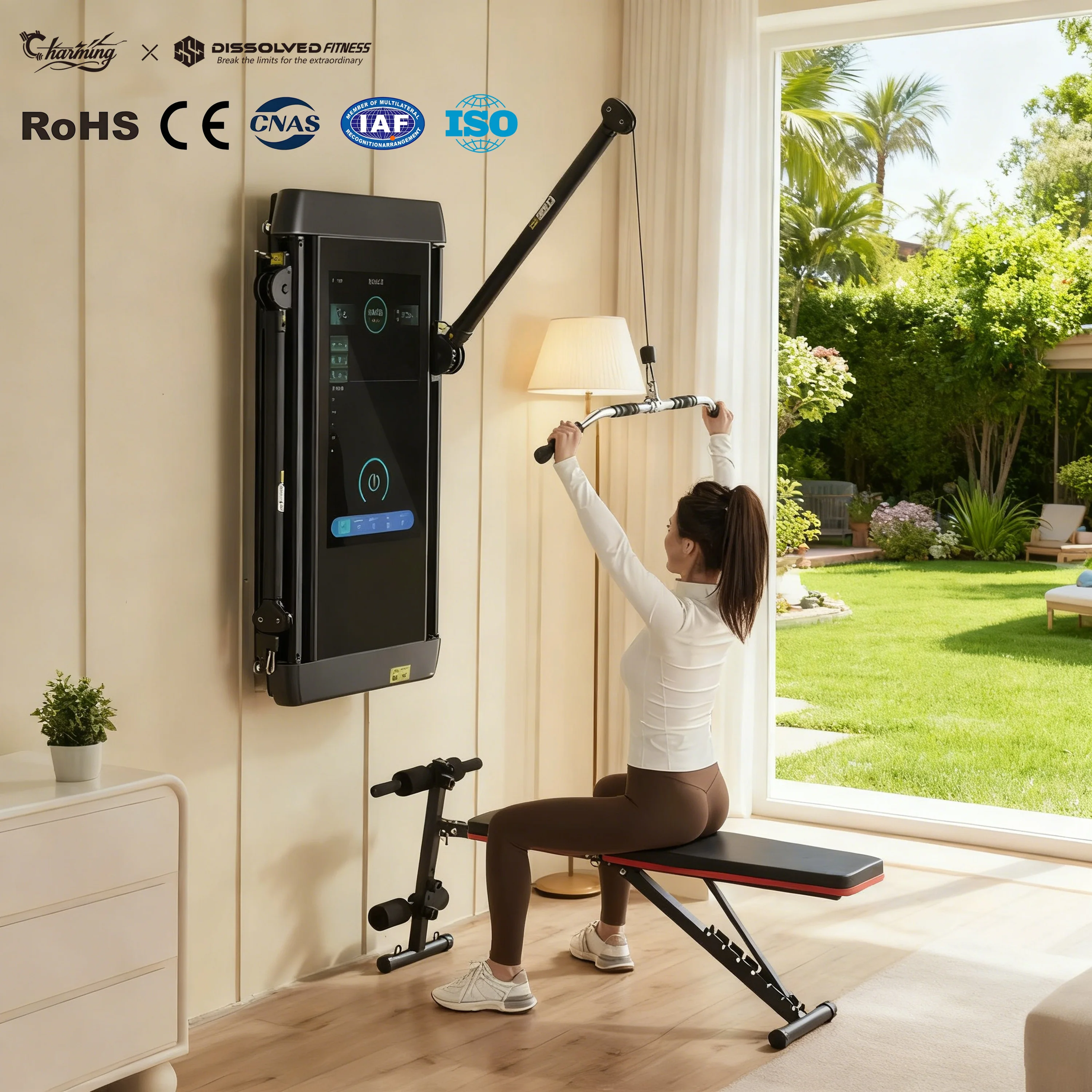 Best Smart Strength Cardio Home Gym Machine Interactive Exercise Fixture Smart Mirror Fitness Personal Trainer Arms Chest Legs