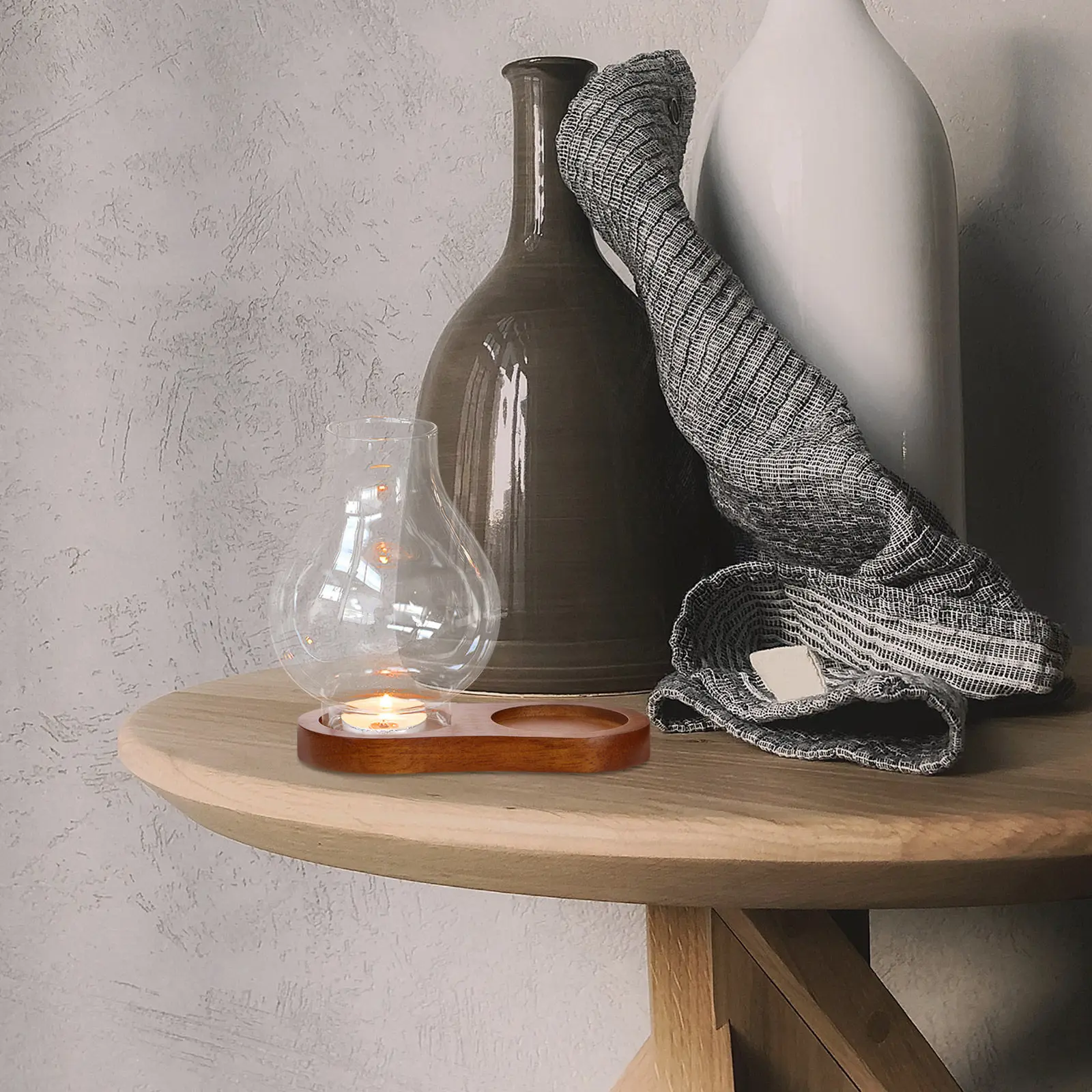 Vintage Round Handblown Glass Lamp Chimney Shade Hurricane Oil Lamp Cover Light Protector Windproof Clear Glass