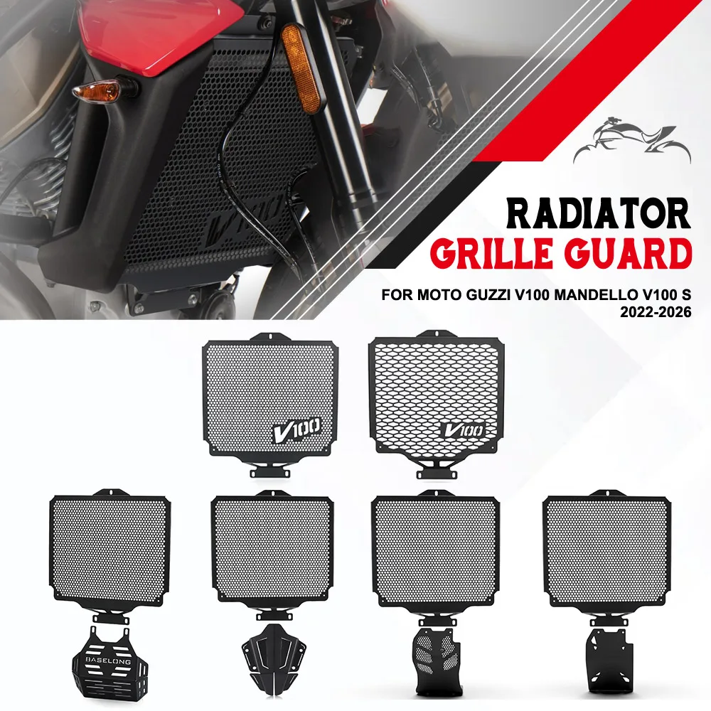 

2026 For Moto Guzzi V100 Mandello V100 S 2022-2023-2024-2025 V100 Stelvio Radiator Guard Grille Cover Protector Protective Grill