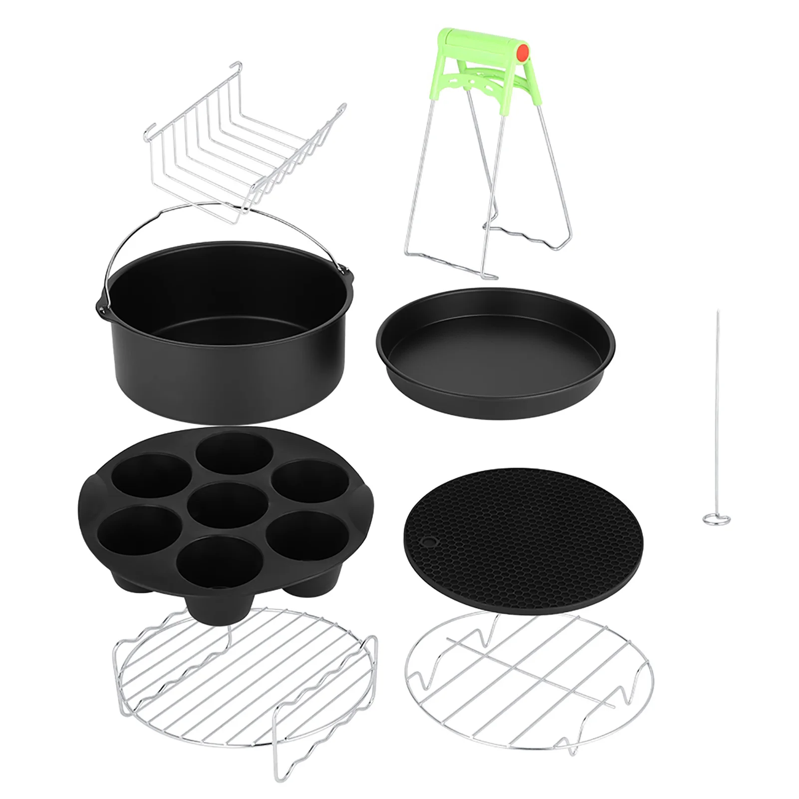 Airfryer de 8 pulgadas, accesorios para freidora de aire, freidoras de aire instantánea, freidoras para Pizza, patatas fritas, panqueques de comida