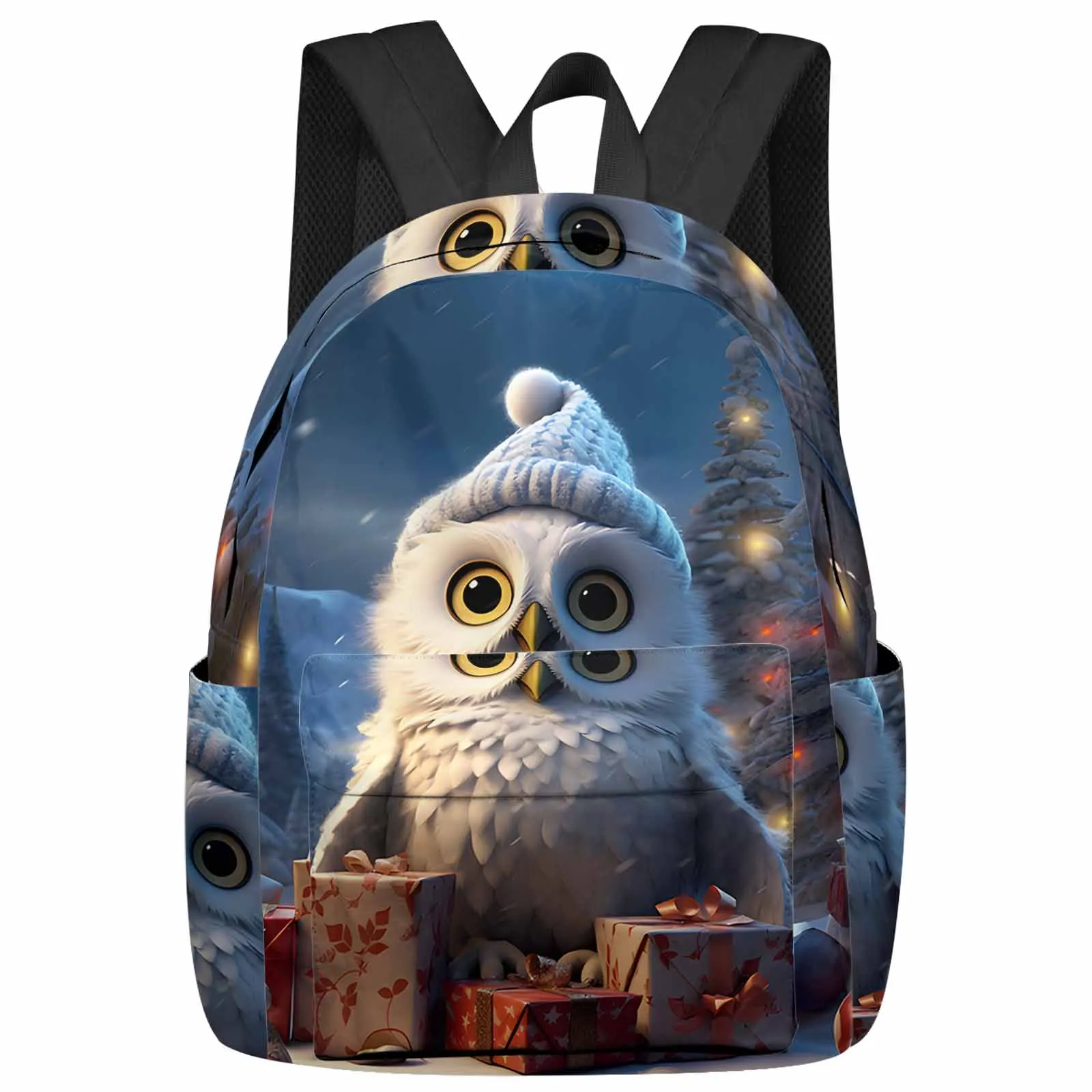 

Christmas Gift Christmas Tree Owl Backpack School Bags for Teenagers Students Laptop Bag Women's Casual Travel Backpack