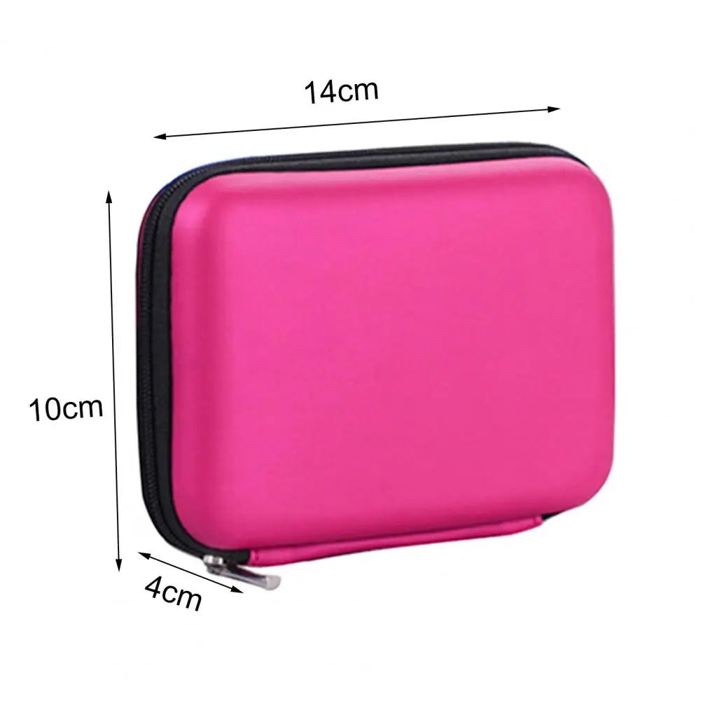 2.5 Inch Hard Disk Box Protective Case EVA Mini Storage Cover Zipper Bag USB External HDD Bag External Hard Drive Carrying Case